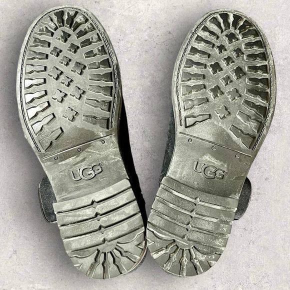 UGG MILNOR Black Suede Snake Strap Ankle Boots with Zipper Size 8 NEW - Picture 11 of 12